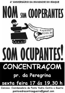 Cartaz da concentraom em Ponte Vedra