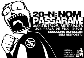 Cartaz da mobilizaom em Compostela